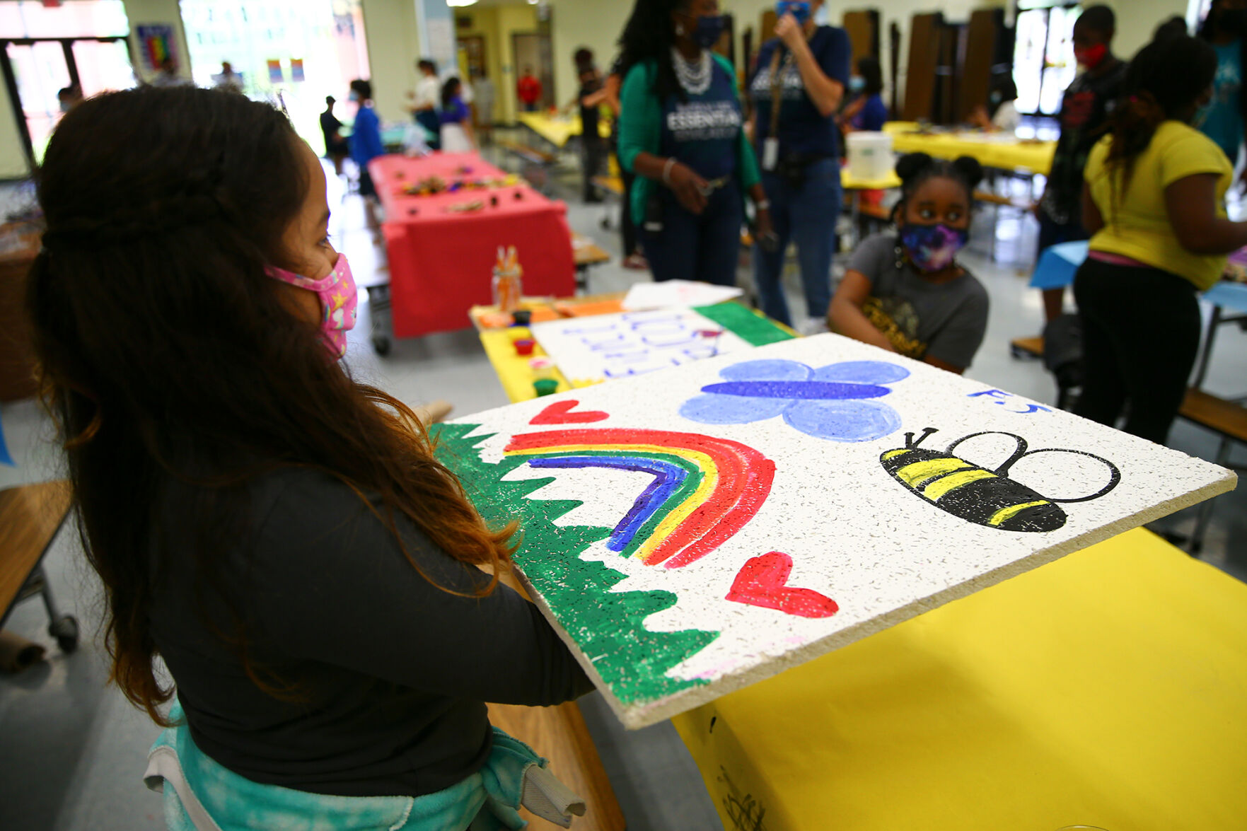 Fannin Elementary Ceiling Tile Painting